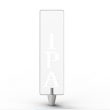 Customizable Generic IPA Clear Acrylic Plexiglass Beer Tap Handle 14106
