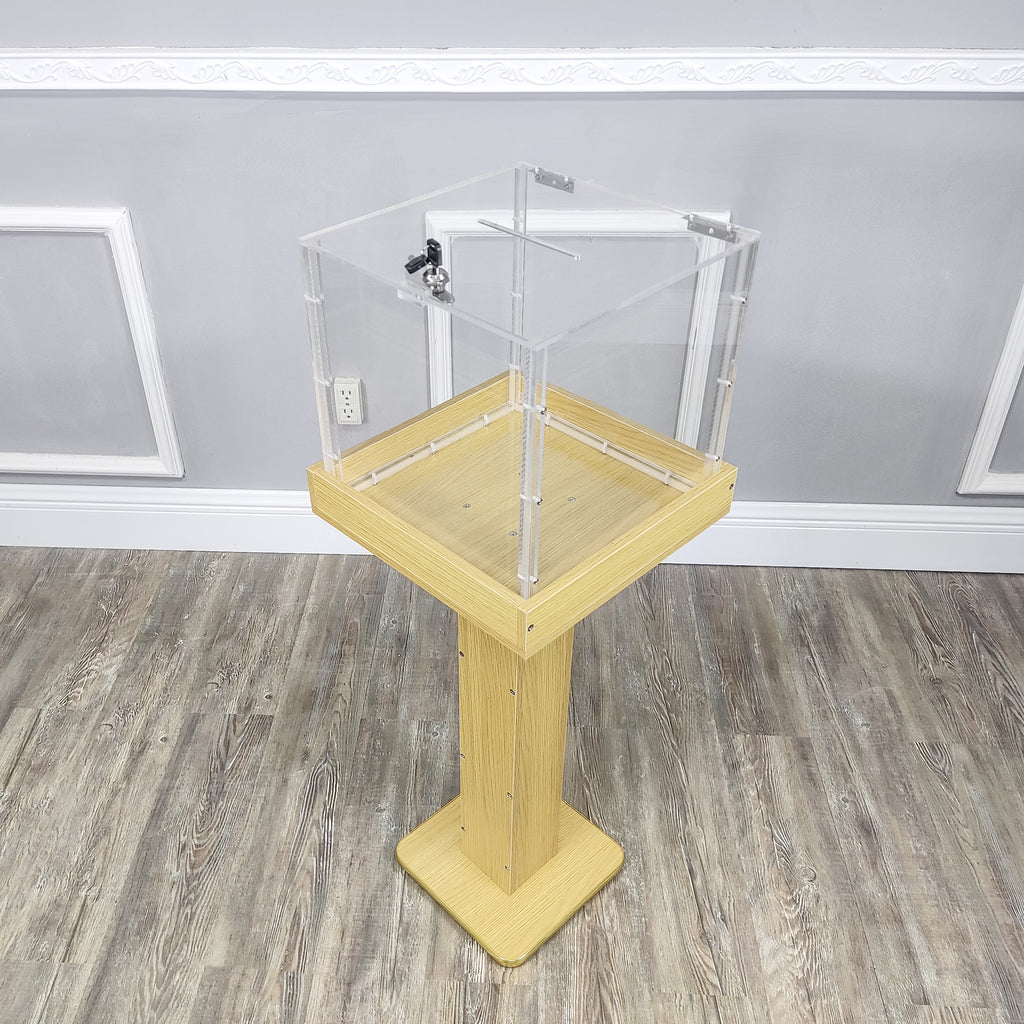 Tithe Donation Box Wood_Acrylic_Large_Floor_Standing_Tithing_Box_Offering_Box_Ballot_Box ...