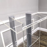 Clear Acrylic Plexiglass Podium Metal Corners Church Pulpit Lectern Funeral 14306