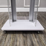 Clear Acrylic Plexiglass Podium Metal Corners Church Pulpit Lectern Funeral 14306