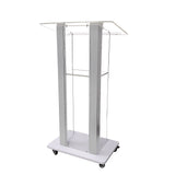 Clear Acrylic Plexiglass Podium Metal Corners Church Pulpit Lectern Funeral 14306