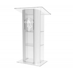 Acrylic Podium Curve Pulpit Plexiglass Church Podium Curved Prayer Hand Lectern