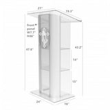 Acrylic Podium Curve Pulpit Plexiglass Church Podium Curved Prayer Hand Lectern