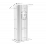 Acrylic Podium Curve Pulpit Plexiglass Church Podium Curved Prayer Hand Lectern