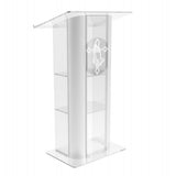 Acrylic Podium Curve Pulpit Plexiglass Church Podium Curved Prayer Hand Lectern