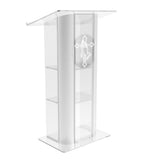 Acrylic Podium Curve Pulpit Plexiglass Church Podium Curved Prayer Hand Lectern 14307+12152