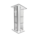 Acrylic Podium Curve Pulpit Plexiglass Church Podium Curved Brushed Lectern 14307+1803 CROSS