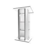 Acrylic Podium Curve Pulpit Plexiglass Church Podium Curved Brushed Lectern 14307+1803 CROSS