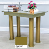 39.3 X 23.6 X 30" Gold Wood MDF Consol Table Writing Desk Breakfast Table 14308 14308-Home