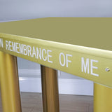 39.3 X 23.6 X 30" Gold Color Wood MDF Church Holy Communion Table 14308