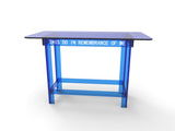 Blue Tinted Plexiglass Acrylic Church Communion Christian Table Desk 14309