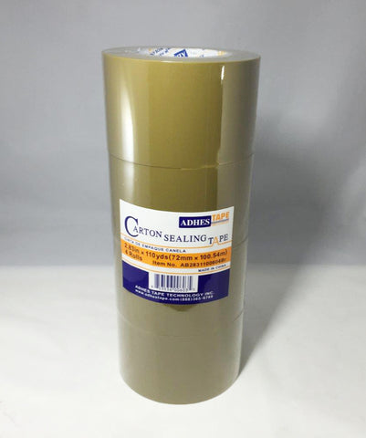 4 Rolls Brown Sealing Tape Carton Packing Box Tape 2.83x110Y 14408 4