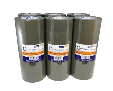 36 Rolls Brown Sealing Tape Carton Packing Box Tape 1.89x110Y 14412 36