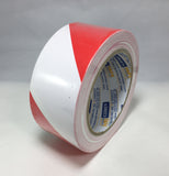 36 Rolls Red/White Safety Warning Tape 1.89x35Y 14421 36