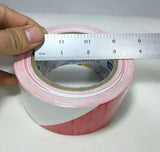 36 Rolls Red/White Safety Warning Tape 1.89x35Y 14421 36