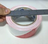 36 Rolls Red/White Safety Warning Tape 1.89x35Y 14421 36