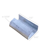 Open (Snap-On) Seals for 1/2 Strap Width Steel Poly Strapping (Pack of 100) 14435