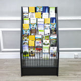 Literature Rack Brochure Holder Leaflet Coupon Stand Travel Information Kiosk 1453BLACK