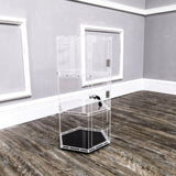 Clear Cabinet Plexiglass Acrylic Spin Display Showcase Jewewlry, Collectible