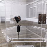 Clear Cabinet Plexiglass Acrylic Spin Display Showcase Jewewlry, Collectible