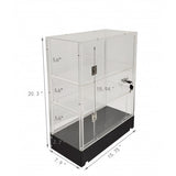 Clear Cabinet Acrylic Display Shelf Plexiglass Showcase Lock N Key Transparent