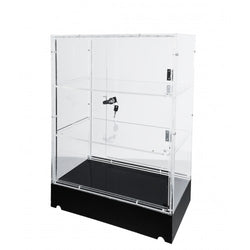 Clear Cabinet Acrylic Display LED Light Plexiglass Showcase LockNKey Transparent