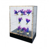 Clear Cabinet Acrylic Display LED Light Plexiglass Showcase LockNKey Transparent