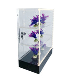 Clear Cabinet Acrylic Display Shelf Plexiglass Showcase Lock N Key Transparent