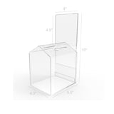 ACRYLIC DOG HOUSE SHAPED DONATION BOX WITH A Small Pad Lock 14706