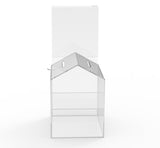ACRYLIC DOG HOUSE SHAPED DONATION BOX WITH A Small Pad Lock 14706