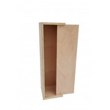 FixtureDisplays? 12.2X3X3 Single Bottle Wooden Wine Box Gift Box Natural Wood Box 14773-RAW