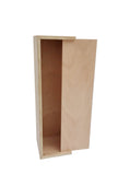 FixtureDisplays? 12.2X3X3 Single Bottle Wooden Wine Box Gift Box Natural Wood Box 14773-RAW