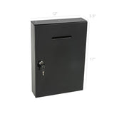 Metal Box Mail box Secure Collection Box Ticket Box,Easy Wall Mount 14785