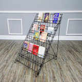 8-Tier Literature Holder Greeting Card Floor Stand Displays Book DVD Brochure Travel Collapsable