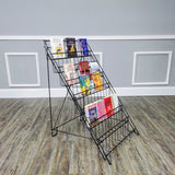 8-Tier Literature Holder Greeting Card Floor Stand Displays Book DVD Brochure Travel Collapsable