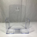 1 Tier Leaflet Holder Bi-fold 6" Literature Holder Clear Acrylic Wall Mountable 14913