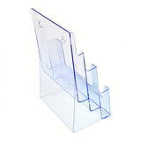Three Tier Leaflet Holder 8.5x11" Literature Holder Clear Acrylic Wall Mountable 14917