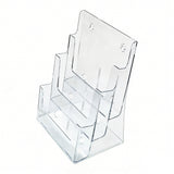 Three Tier Leaflet Holder 8.5x11" Literature Holder Clear Acrylic Wall Mountable 14917