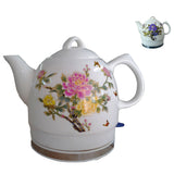 Ceramic Color Changing Electric Kettle 1000W Floral Tea Kettle 110V 15000-R1
