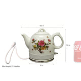 Ceramic Color Changing Electric Kettle 1000W Floral Tea Kettle 110V 15000-R1