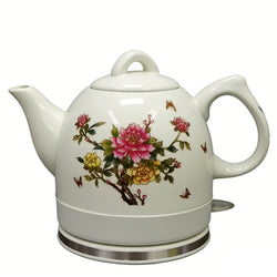 Ceramic Color Changing Electric Kettle 1000W Floral Tea Kettle 110V 15000-R1