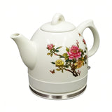 Ceramic Color Changing Electric Kettle 1000W Floral Tea Kettle 110V 15000-R1
