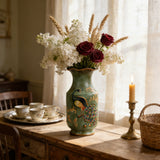 Porcelain Vase Peacock Decor Vase Vintage Look Vase China Vase Ceramic Vase 13