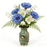 Porcelain Vase Peacock Decor Vase Vintage Look Vase China Vase Ceramic Vase 13