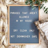 Felt Letter Board Black Signs Changeable Message Removable Letters Display Frame