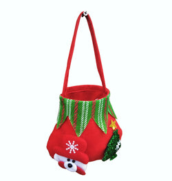 Christmas Small Gift Bag Reusable Candy Bag Santa Claus Present Bag Cute Bag