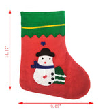 14X9 Xmas Stocking Sack Santa Christmas Snowman Bag Hanging Gift Stocking Bag