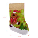 14X9 Xmas Stocking Sack Santa Christmas Gift Hanging Gift Stocking Teddy Bear