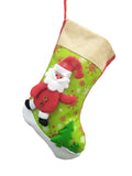 14X9 Xmas Stocking Sack Santa Christmas Gift Bag Hanging Gift Stocking Bag