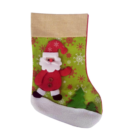 14X9 Xmas Stocking Sack Santa Christmas Gift Bag Hanging Gift Stocking Bag